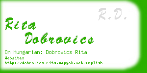 rita dobrovics business card